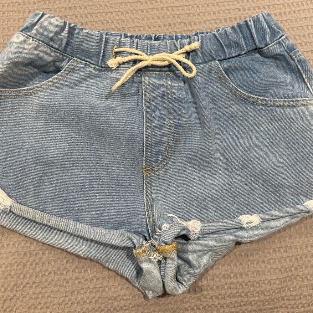 Wish List Jeans Drawstring Denim Blue Women's Shorts